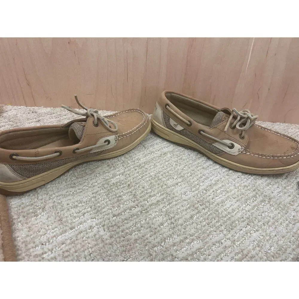 Sperry Top-Sider Leather Boat Shoes Men’s 9M Tan Brown‎ Casual